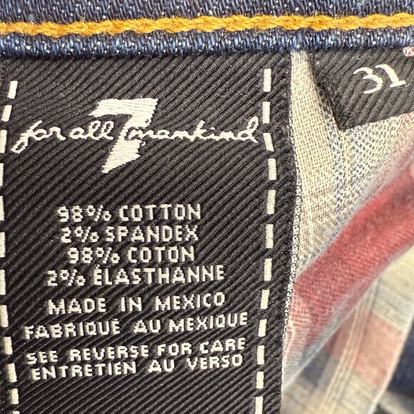 EUC‎ Women's 7 FOR ALL MANKIND The Slimmy Mid Rise Slim Straight Jean | Size 31 - Picture 8 of 10
